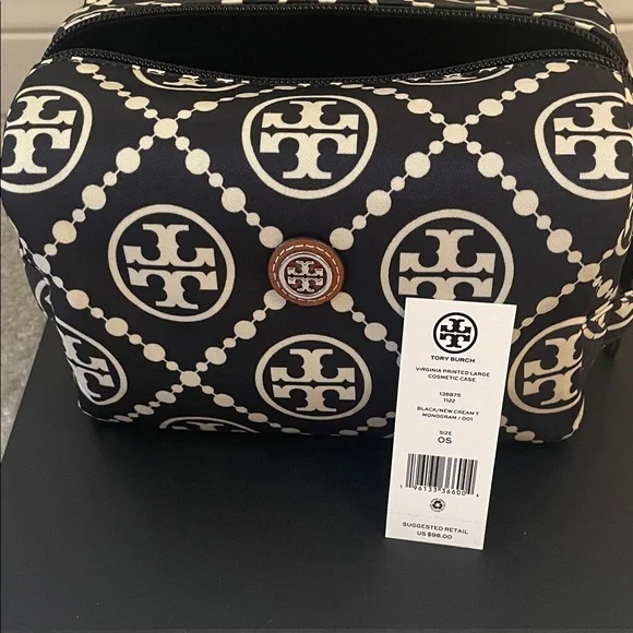 Tory Burch Black and White Cosmetic Bag - Picture 6 of 7
